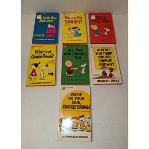 7 Vintage Charles M Schulz Peanuts Snoopy Charlie Brown Vintage PB MINT